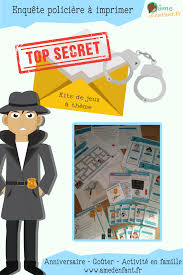 Enquete Policiere Pour Grand Detective 7 9 Ans Enquete Policiere Escape Game Enfant Et Policier