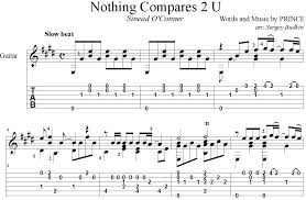 Digital sheet music for nothing compares 2 u by prince, sinead o'connor scored for piano/vocal/chords; Nothing Compares 2 U For Guitar Guitar Sheet Music And Tabs