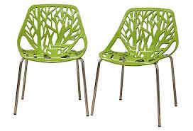 One Kings Lane The Starter Space Lime Green Pierre Dining Chairs Pair Plastic Dining Chairs Contemporary Dining Chairs Side Chairs Dining