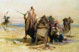 The original painting is rich and reflective. Haag Carl Danger In The Desert Art Camels Art Animal Paintings