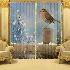 Buy ADN 3D Bird Digital Printed Polyester Fabric Curtains,Living Room, Kids  Room, Bed Room WindowDoorLong Door,Colour Grey (D.N0.478) (1, 4 x 7  Feet:(Size:48 x 84 inch) Door) Online at Low Prices in