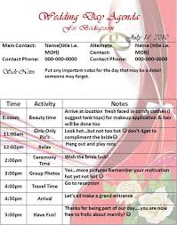 Sep 17, 2017 · the dischem baby bag was one of the first freebies i found out about while being pregnant. Wedding Day Agenda Template Graphics And Templates