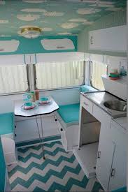 Love The Chevron Floor Vintage Caravan Interiors Vintage Camper Interior Caravan Interior