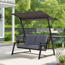 Shop for canopy swings in porch swings. Marquette Glider Porch Swing With Stand In 2020 Porch Swing With Stand Porch Swing Porch Swing With Canopy