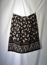 Black Floral Skirt By Sag Harbor Woman In Size 3x Vintage