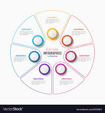 7 Parts Infographic Design Circle Chart