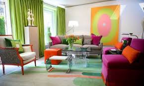 Colors Of Nature Contemporary Interiors With A Dash Of Fuchsia Freshness With Images Colorful Living Room Design Colourful Living Room Contemporary Living Room