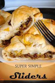 Super Simple Ground Beef Sliders Recipe By Simple Green Moms Recipe Recipes Easy Slider Recipes Food