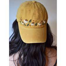 Floral Hand Embroidered Hat Embroidered Hats Hat Embroidery Embroidered Clothes