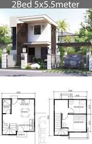 Denah desain rumah 6×10 minimalis. Koleksi Denah Rumah 2 Lantai Dengan Tampak Atap Datar