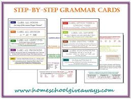 Free Step By Step Grammar Cards And Memory Work Cards