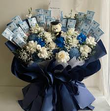 Money Bouquet Blue Graduation