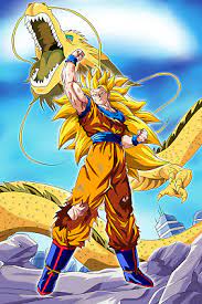 Dragon ball z super saiyan 3 goku. Super Saiyan 3 Goku Dragon Fist Poster Dragon Ball Z Shenron New Usa Ebay