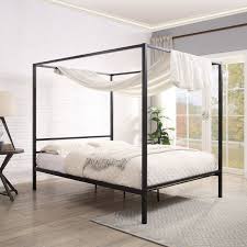 Black 4 Poster Bed Frame King Size Features In 2020 Metal Bed Frame Four Poster Bed Frame King Size Bed Frame