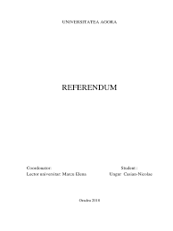 3 din 22 februarie 2000 privind organizarea si desfasurarea referendumului art. Referat Referendum