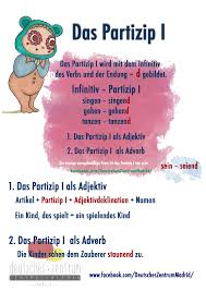 Das Partizip I Deutsch Aleman German Grammatik Daf Gramatica Deutsch Lernen Grammatik Lernen
