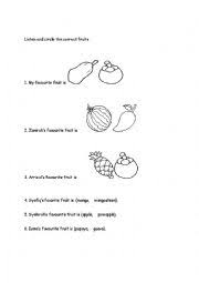 I love to eat it. My Favourite Fruit Esl Worksheet By Alia221090