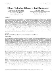 Malaysian court system last updated monday, 29 september 2008 04:37pm the superior courts this consists of the high court of malaya, the high court. Pdf E Court Technology Diffusion In Court Management