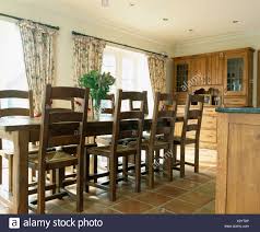 quarry tiled floor stock photo