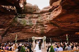 Kcidy Design Weddings Private Cave Wedding Denver Colorado Circle Ceremony Market Lights Red Rock Wedding Market Lights Wedding Colorado Wedding Venues
