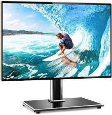 Farmhouse tv stand wood sliding barn doors modern entertainment center for 65 inch tv, living room tv console storage cabinet with doors and adjustable shelves, white 4.1 out of 5 stars 118 $149.59 $ 149. Rfiver Universal Table Top Tv Stand Tv Base Replacement For Most 27 30 32 39 40 42 43 46 50 55 Inch Lcd Led Plasma F Cable Management Top Tv Universal Tv Stand