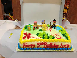 Sheet Cake Safeway Birthday Cake Designs Bought Her Cake From Safeway It Was Actually A Spongebob Treasure Hunt Cake So We Swapped Out Those Toys For Her Jake And The Neve Pirate Birthday Cake Baking