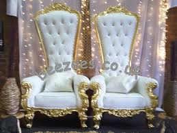 King Queen Throne Chairs Sofa Beezees Creations The Extra Behind Throne Chairs For Sale Uk Queen Chair Chairs For Sale Wedding Planner London