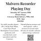 Malvern Recorder Playing Day event image