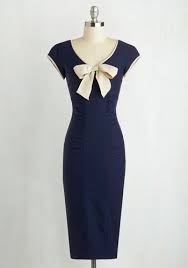 Sheath A Lady Dress In Navy Mod Cloth Dresses Fashion Womens Dresses