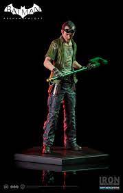 The original was created by rocksteady studios and dc writer geoff johns to serve as the titular villain in the 2015 video game batman: Batman Arkham Knight The Riddler 1 10 Art Scale Statue
