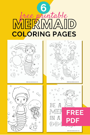 Mermaid printable coloring pages free. 6 Cute Mermaid Coloring Pages For Kids Free Printables Fun Loving Families