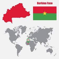 Burkina faso auf der weltkarte. Burkina Faso Karte Auf Einer Weltkarte Mit Flaggen Und Kartenzeiger Auch Im Corel Abgehobenen Betrag Vektor Abbildung Illustration Von Amerika Cartography 85693813