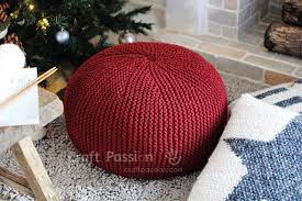 Maybe you would like to learn more about one of these? Knit Pouf Ottoman Free Knitting Pattern Craft Passion Easy Knitting Projects Knitted Pouf Knitting Patterns Free
