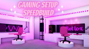 Gaming Setup With Working Led Lights Adopt Me Roblox Youtube Adopt Me Roblox Adopt Me Room Ideas Roblox House Ideas