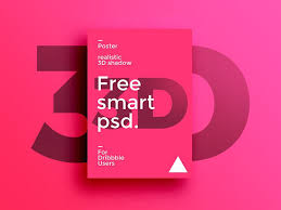 Free Realistic 3d Poster Shadow Effect Mockuplove Mockup Free Psd Free Psd 3d Poster