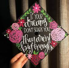 This means that flowers and placements may not end up in the exact same placement and colors as the original listing, though the larger elements and overall. Custom Hand Painted Graduation Cap Topper Graduation Cap Ideas Flora College Graduation Cap Decoration Graduation Cap Decoration High School Graduation Cap