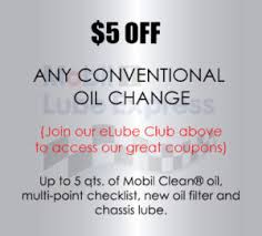 Coupons Mobil 1 Lube Express Oil Change