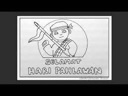 Berukut ini ada beberapa gambar pemandangan hitam putih untuk diwarnai yang bisa didownload dan dicetak untuk diberikan pada anak anda. Menggambar Poster Tema Hari Pahlawan Menggambar Poster Hari Pahlawan Youtube