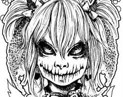 School's out for summer, so keep kids of all ages busy with summer coloring sheets. Color Pages Creepy Etsy