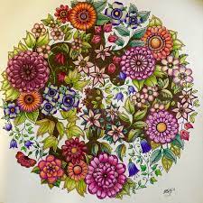 The whimsical intricate drawings are inspired by flowers, plants, nature, and garden creatures. Hooray Finally Finished The 4th Page From Johanna Basford S Secret G Johanna Basford Coloring Secret Garden Coloring Book Secret Garden Coloring Book Finished