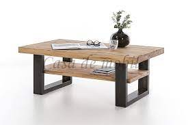 Vasagle beistelltisch lnt50x, braun, rechteckig, aus holz / metall, 50 x 60 x 35 cm, auf rollen. Massivholz Wohnzimmertisch 120x70 Buche U Beine Metall Kernbuche Rustikal Massivholzmoebel Experte