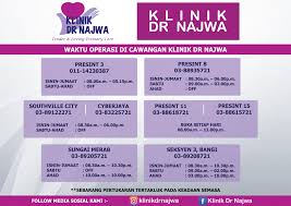 Pertukaran Waktu Operasi Untuk Klinik Dr Najwa Putrajaya Facebook