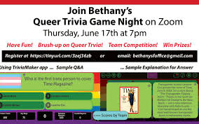 Apr 01, 2021 · summer is finally here, and what better way to celebrate than by having a go at our june trivia questions and answers. Sign Up For Bethany S Queer Trivia Game June 17th At 7pm Bethany Church