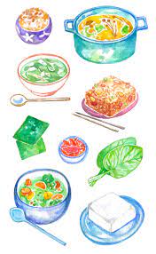 Meal Planner Stickers Asian Food Printable Thai Etsy Food Stickers Watercolor Food Illustration Watercolor Food
