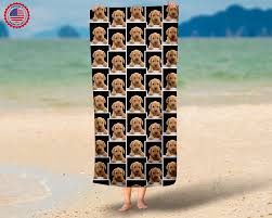Custom Photo Face Beach Towel, Personalized Beach Towel, Collage Photo  Beach Towel, Pet Face Beach Towel, Pet Photo Decor, Pet Face Gift ,