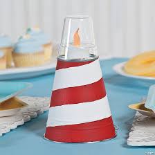 Nautical food ideas for baby shower. Nautical Baby Shower Lighthouse Centerpiece Idea Oriental Trading