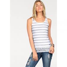 Très tendance, le long est un allié pour apporter de la fluidité à la silhouette. Debardeur Long Raye Avec Dentelle Femme Ajc Blanc 3 Suisses