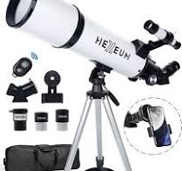 Telescope 80mm Aperture 600mm - Astronomical Portable Refracting Telescope  Fully Multi-coated High Transmission Coatings AZ Mount with Tripod Phone ...