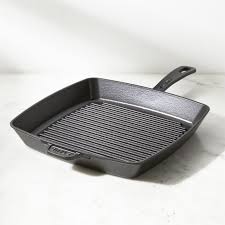 Staub Matte Black 12 Square Grill Pan Reviews Crate And Barrel Grill Pan Grilling Staub Cookware