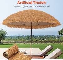 Tiki Hut Thatch Roof 1.3x3.2ft - Realistic Artificial Grass Skirt for  Patio, Cabana & Tropical Backyard Theme